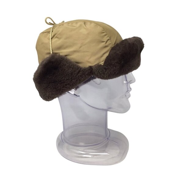 Vintage Eddie Bauer Goose Down Trapper Hat Ear Flaps Hunting Insulated Size M? - Picture 5 of 10